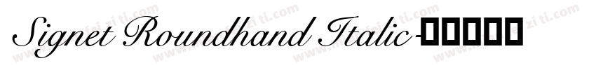 Signet Roundhand Italic字体转换